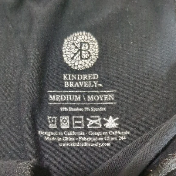 Kindred Bravely Black Wide Leg Bamboo Lounge Pants Maternity Postpartum - Picture 4 of 8